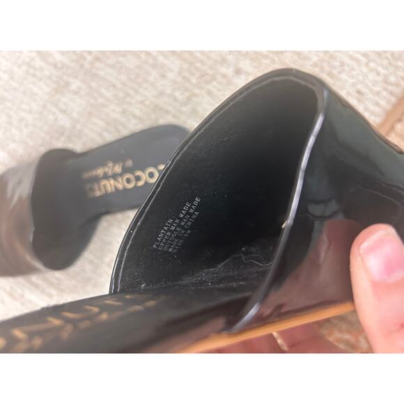 Coconuts by Matisse Black Patent Slide Heels Size 9 - Picture 2 of 4